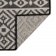 Градински плоскотъкан килим Tribal, черни шевици
