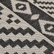 Градински плоскотъкан килим Tribal, черни шевици