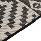 Градински плоскотъкан килим Tribal, черни шевици