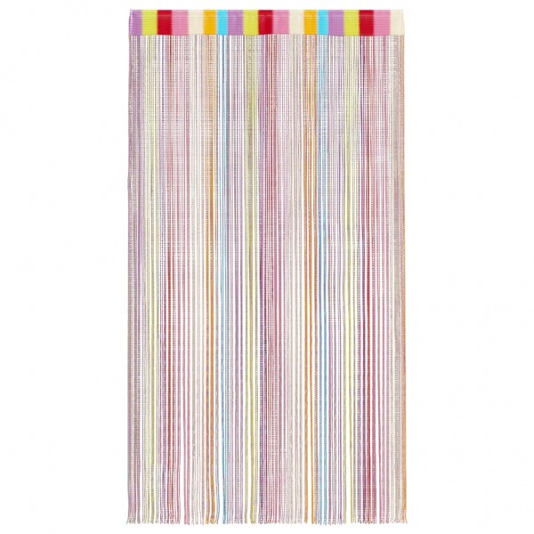 Пердета с ресни в цвят многоцветен за тръбен корниз, 2 бр., 140 x 250 см