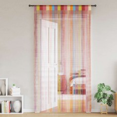 Пердета с ресни в цвят многоцветен за тръбен корниз, 2 бр., 140 x 250 см
