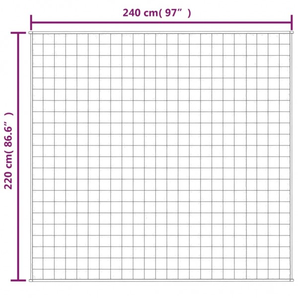 Тежко одеяло сиво 220x240 см 11 кг