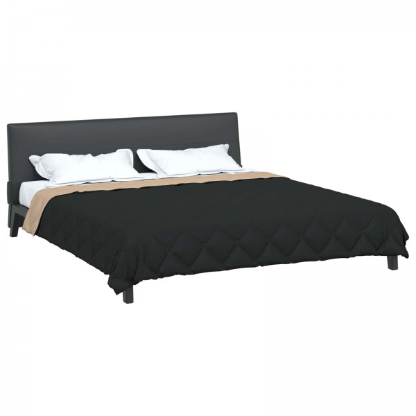 Зимна двулицева олекотена завивка Color Comfort с полиестерен пълнеж, 300 г/м², в черно и таупе