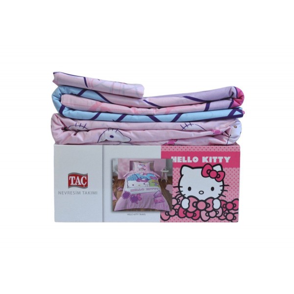 Детски спален комплект ранфорс HELLO KITTY TRAVEL