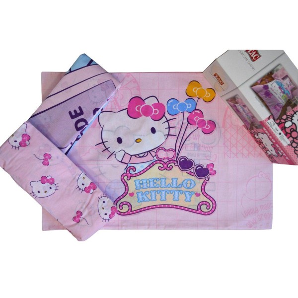Детски спален комплект ранфорс HELLO KITTY TRAVEL