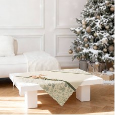 Коледна покривка за маса каре 75/75 см сърничка