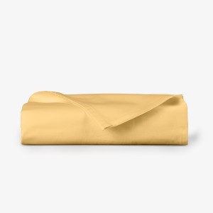 Цветен долен чаршаф за единично легло 150/275 см НЮАНСИ Жълт - 100% памук ранфорс