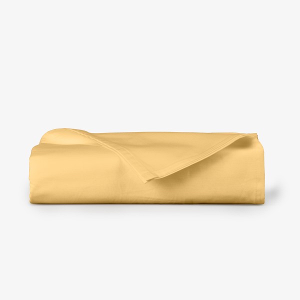 Цветен долен чаршаф за единично легло 150/275 см НЮАНСИ Жълт - 100% памук ранфорс