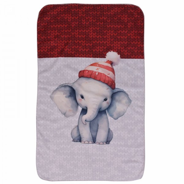 Бебешко коледно одеяло 75/120 см Слонче