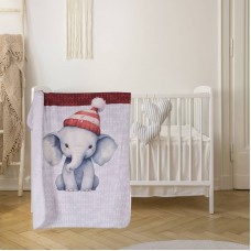 Бебешко коледно одеяло 75/120 см Слонче