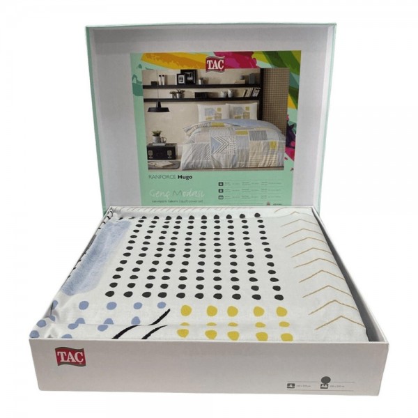 Двоен спален комплект с един плик Hugo 100% памук