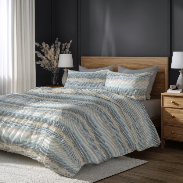 Комплект за единично легло Калейдос от две части, плик и калъфка, 100% памук ранфорс