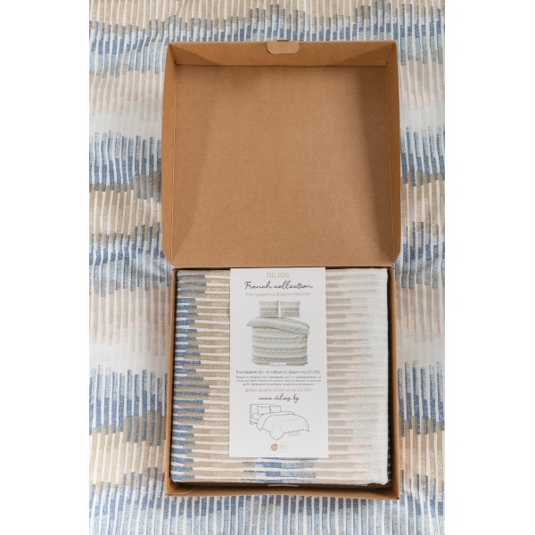 Комплект за единично легло Калейдос от две части, плик и калъфка, 100% памук ранфорс