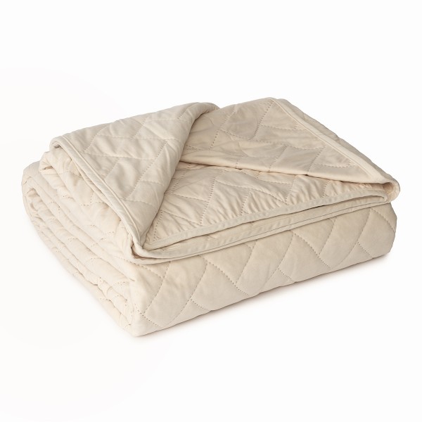 Шалте за единично легло Велвет 160/220 см, екрю