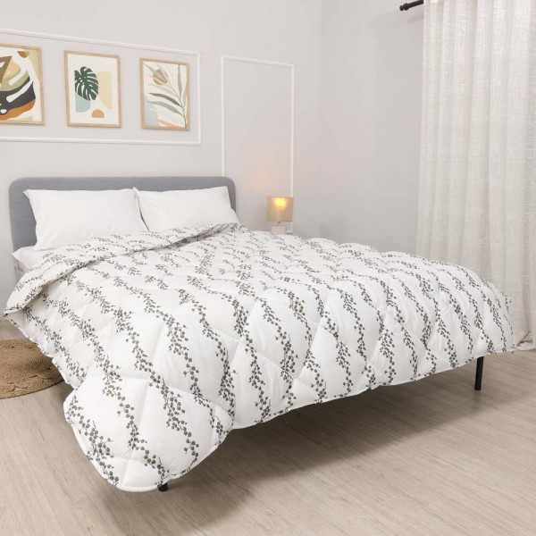 Зимна олекотена завивка за единично легло 150/210 см Хюга клонки