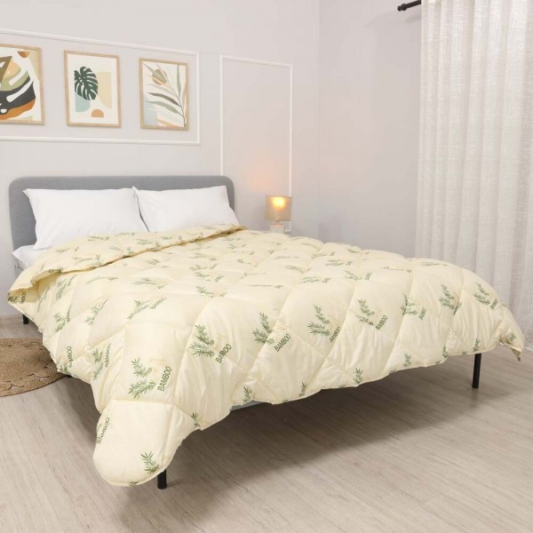 Зимна олекотена завивка за спалня 200/210 см Бамбу Хербал