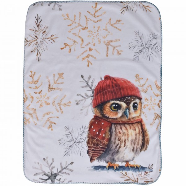 Бебешко коледно одеяло 75/100 см Бухалче