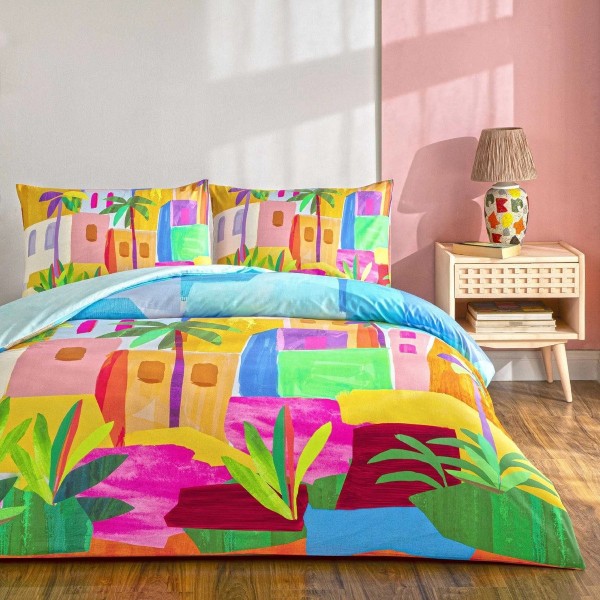 Двоен спален комплект с един плик Lyona 100% памук