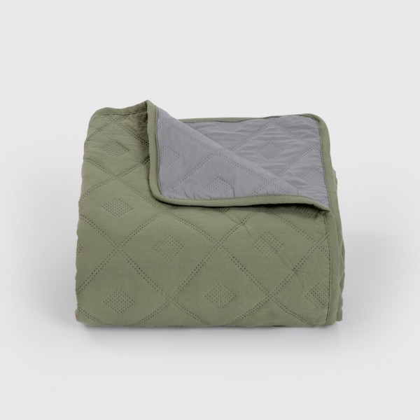 Двулицево шалте за спалня Арена 200/220 см зелено и сиво