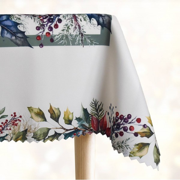 Коледна покривка за маса 100/150 см коледни клонки