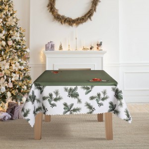 Коледна покривка за маса 150/200 см свещ