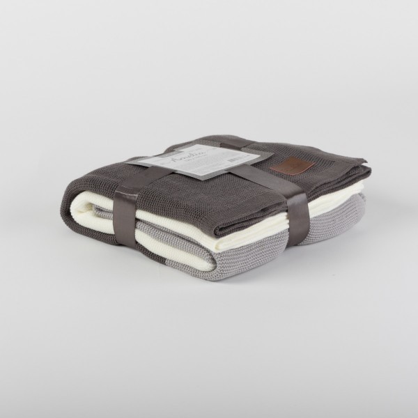 Плетено одеяло 120/175 см АМЕЛИЯ сиво