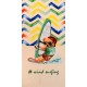 Детска плажна кърпа с принт Сърфинг 70/140 см