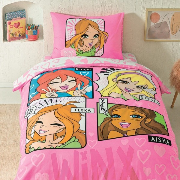 Детски спален комплект ранфорс WINX GIRLS CLUB