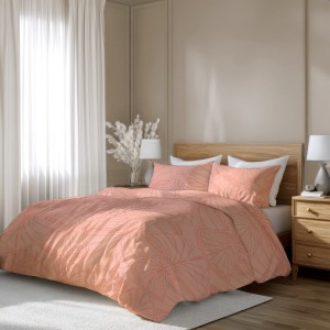 Комплект за спалня Розов пясък от три части, плик и две калъфки, 100% памучен сатен