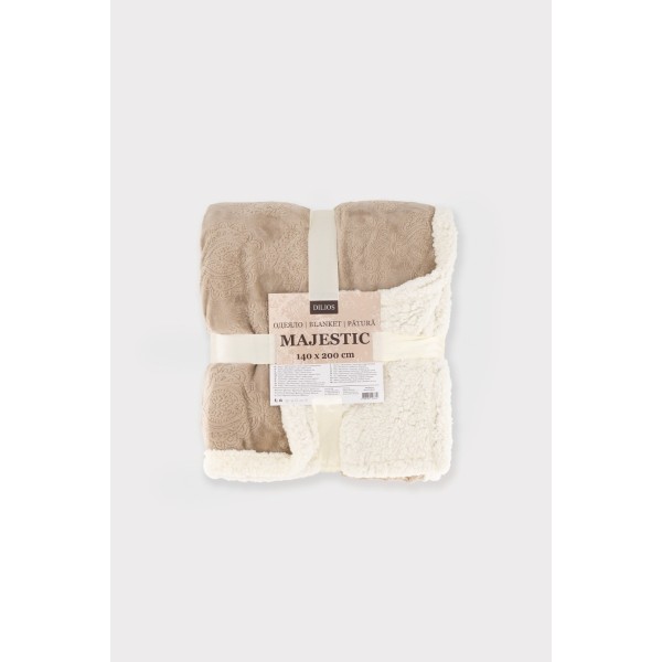 Луксозно одеяло шерпа Majestic 140/200 см таупе