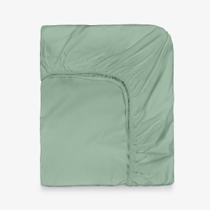 Цветен чаршаф с ластик за матрак 200/200/30 см НЮАНСИ Зелен, 100% памук ранфорс