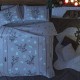 Двоен спален комплект с един плик Mistovia Glow in the Dark с флуоресциращи коедни мотиви 100% памук ранфорс