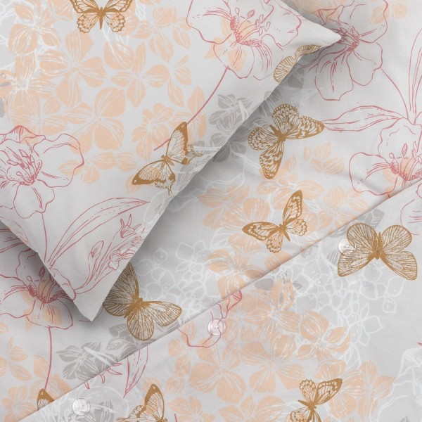 Комплект за единично легло Флоранс от две части, плик и калъфка, 100% памук ранфорс