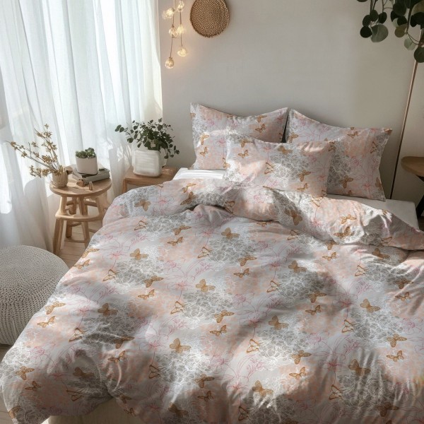 Комплект за единично легло Флоранс от две части, плик и калъфка, 100% памук ранфорс