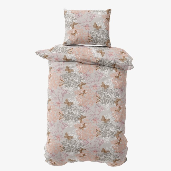 Комплект за единично легло Флоранс от две части, плик и калъфка, 100% памук ранфорс