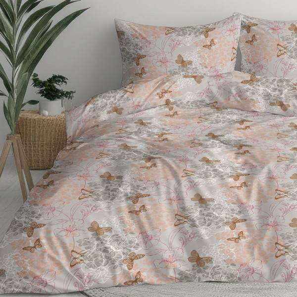 Комплект за единично легло Флоранс от две части, плик и калъфка, 100% памук ранфорс