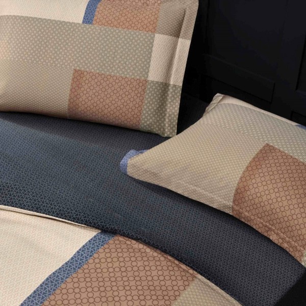 Двоен спален комплект с един плик Evander памучен сатен