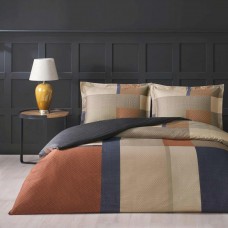 Двоен спален комплект с един плик Evander памучен сатен