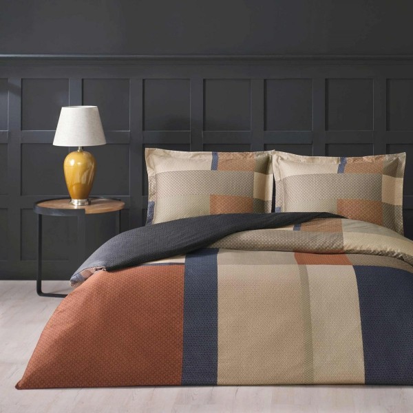 Двоен спален комплект с един плик Evander памучен сатен