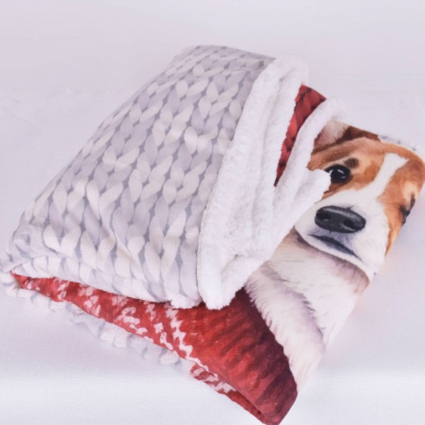 Коледно одеяло шерпа 150/200 см Куче