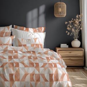 Комплект за единично легло Танграм от две части, плик и калъфка, 100% памук ранфорс