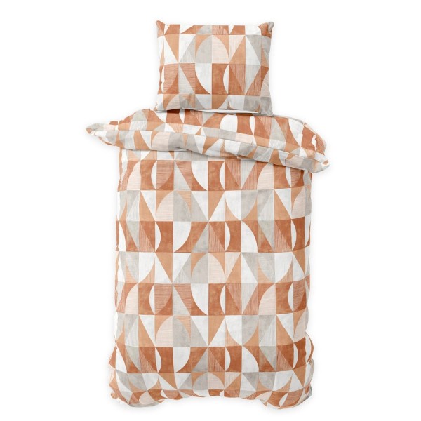 Комплект за единично легло Танграм от две части, плик и калъфка, 100% памук ранфорс