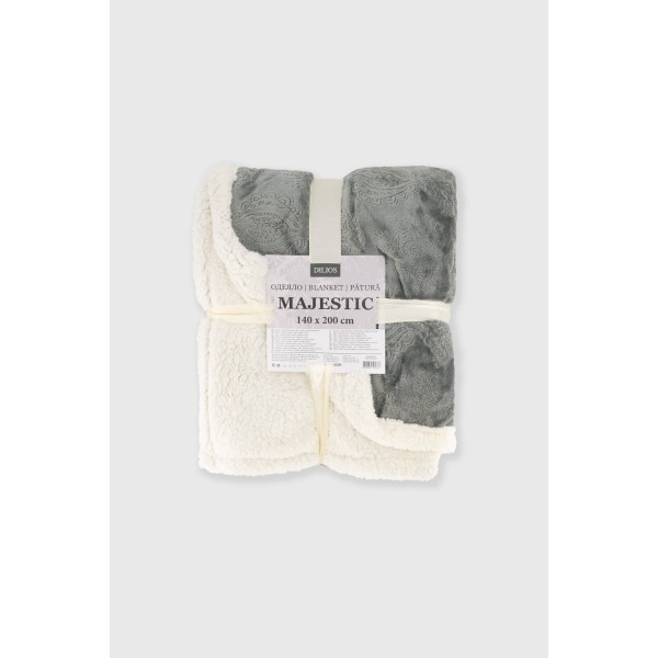 Луксозно одеяло шерпа Majestic 200/220 см сиво