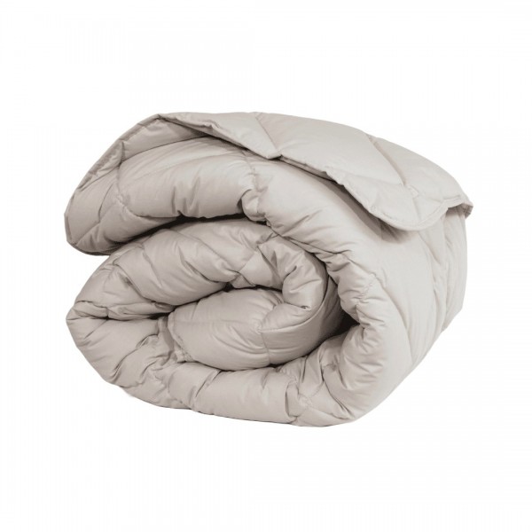 Лятна олекотена завивка с естествена вълна Merino Light сива за единично легло 150/210 см