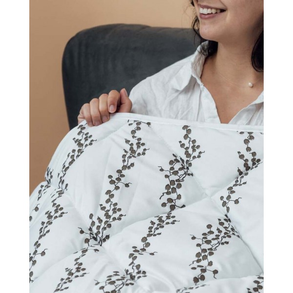 Лятна олекотена завивка за единично легло 150/210 см Хюга клонки