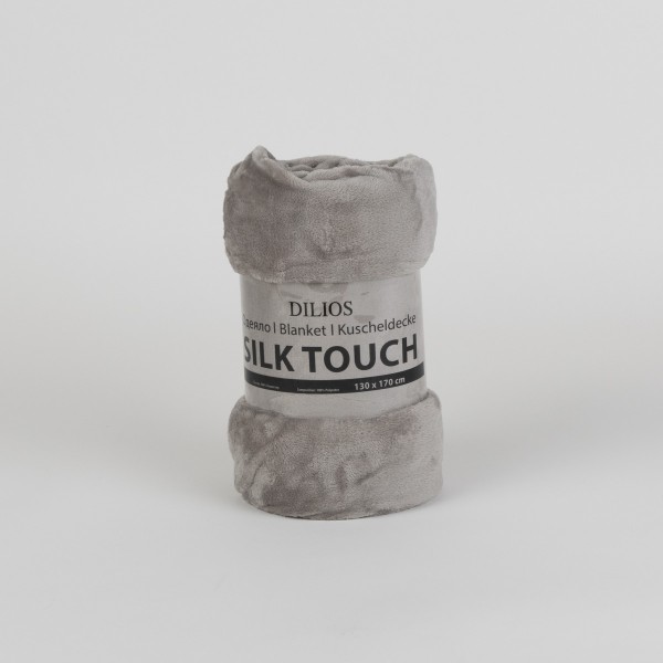 Одеяло 130/170 см Silk touch полар сиво