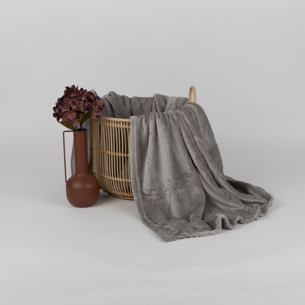 Одеяло 130/170 см Silk touch полар сиво