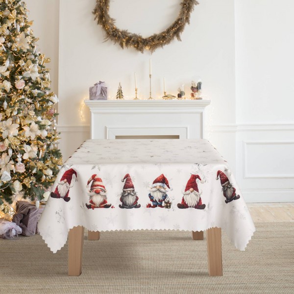 Коледна покривка за маса 100/150 см джуджета