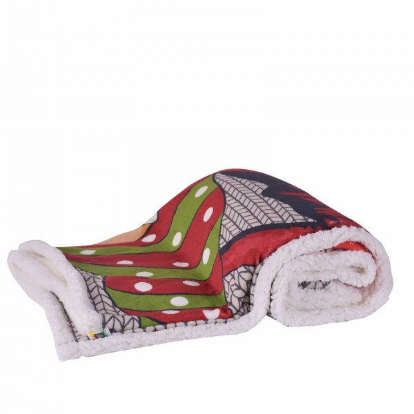 Коледно одеяло шерпа 150/200 см Джуджета хепи