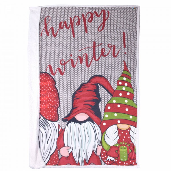 Коледно одеяло шерпа 150/200 см Джуджета хепи